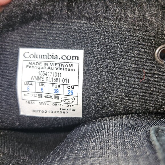 Columbia Ice Maiden II Women’s Waterproof Winter Boots Size 8 Black Snow - Picture 5 of 13